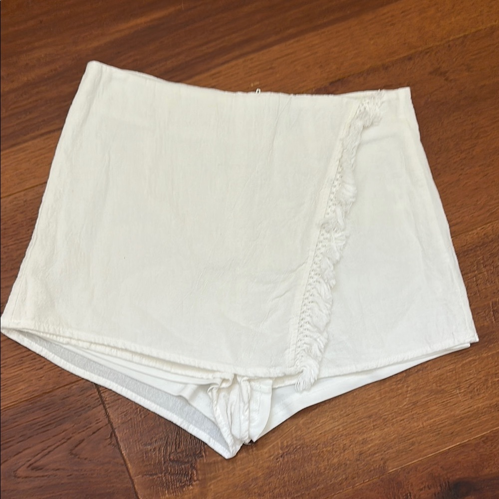 Boho skort shorts with fringe